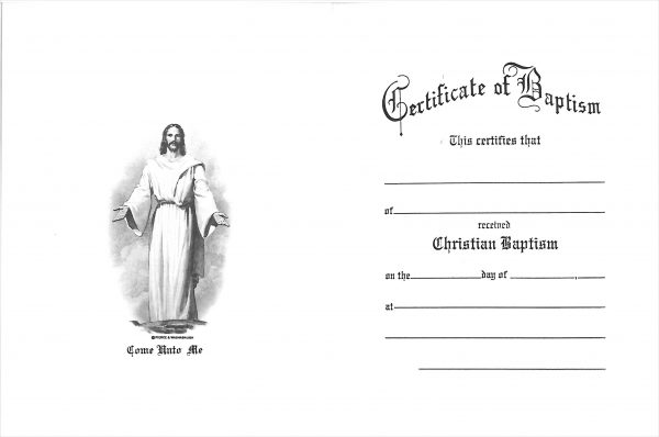 Certificate of Baptism - Image 2